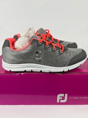FootJoy, Enjoy, Women's Golf Shoes Gray/Pink, Size 6.5